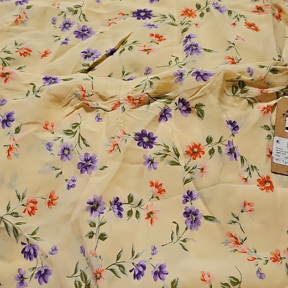 Billabong Floral Dress with Purple and Orange Accents - Picture 3 of 6